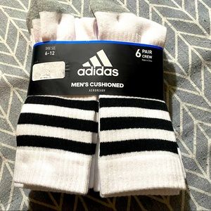 Adidas Men sock 6 pairs size 6-12 new/w tag